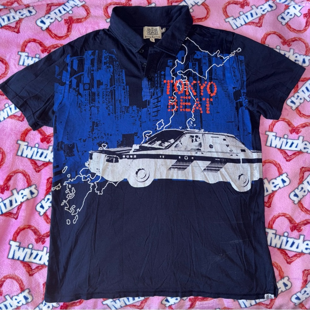 Juicy Couture 💙 Vintage Graphic Polo Shirt